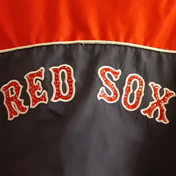 💕 Boston Red Sox windbreaker full zip rhinestones Sm - Picture 6 of 16